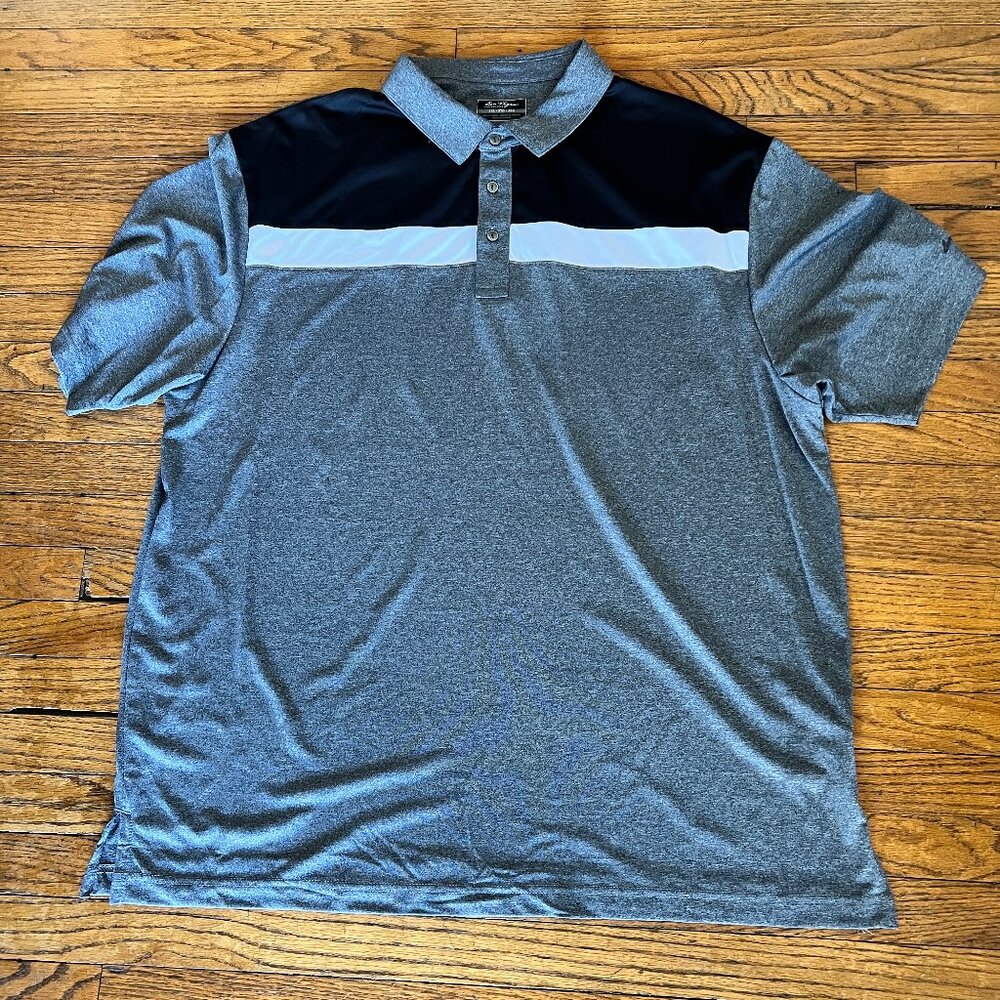 Ben Hogan Men's Performance Golf Polo (Gray, XXL)